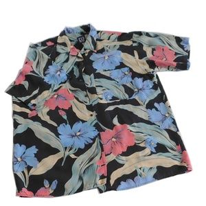 Large Hawaiian Print GAP Button Down Shirt